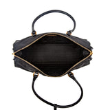 Prada Black Leather and Nylon Boston Bag
