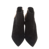 Saint Laurent Suede Leopard Kiki Ankle Boots