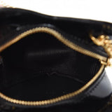 Black Patent Mini Love Heart Chain Bag - LUXYBIT