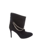 Saint Laurent Suede Debbie Double Chain 100 Ankle Boots