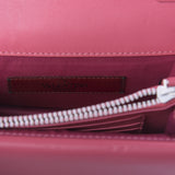 Valentino Pink Smooth Leather Rockstud Wallet on Chain Bag