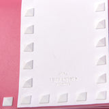 Valentino Pink Smooth Leather Rockstud Wallet on Chain Bag