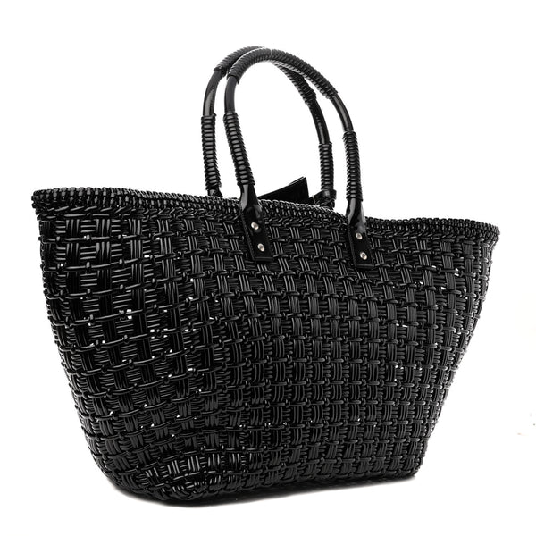 Balenciaga Black XL Giant Bistro Basket Tote Bag Taj Mahal 2021 Runway