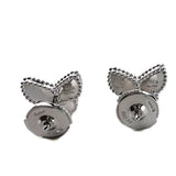 Van Cleef & Arpels 18K White Gold Turquoise Sweet Alhambra Butterfly Earrings