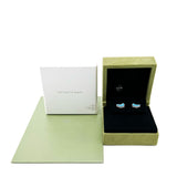 Van Cleef & Arpels 18K White Gold Turquoise Sweet Alhambra Butterfly Earrings Earstuds