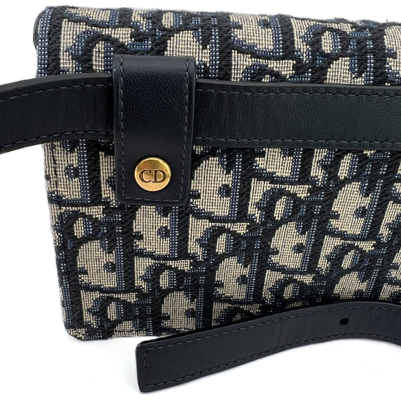 Saddle Belt Pouch Blue Oblique  Womens Dior Mini Bags & Belt Bags