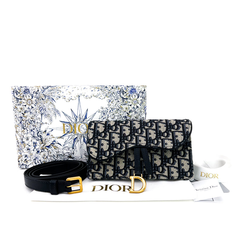 Dior Oblique Saddle Belt Pouch (SHF-9nu6hf) – LuxeDH