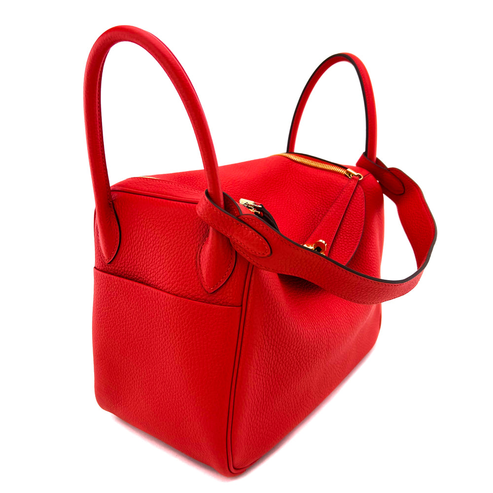 Hermes, Bags, Sold 0 Authentic Hermes Lindy 30 Rouge Tomate