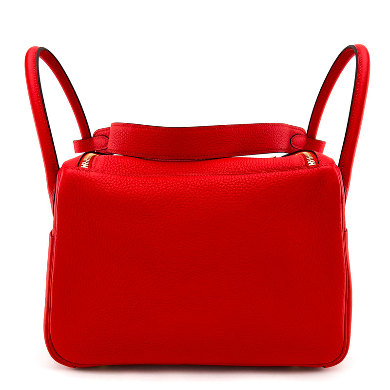 Hermes Rouge Tomate Clemence Lindy 30