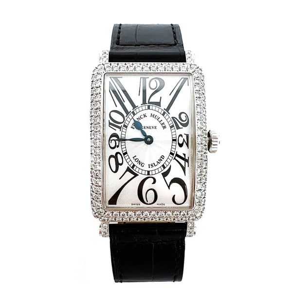 Franck Muller 18k White Gold Long Island Diamond Watch 952 QZ D