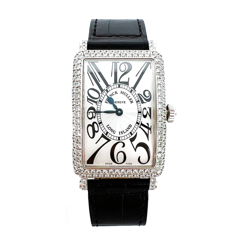 Franck Muller 18k White Gold Long Island Diamond Watch 952 QZ D