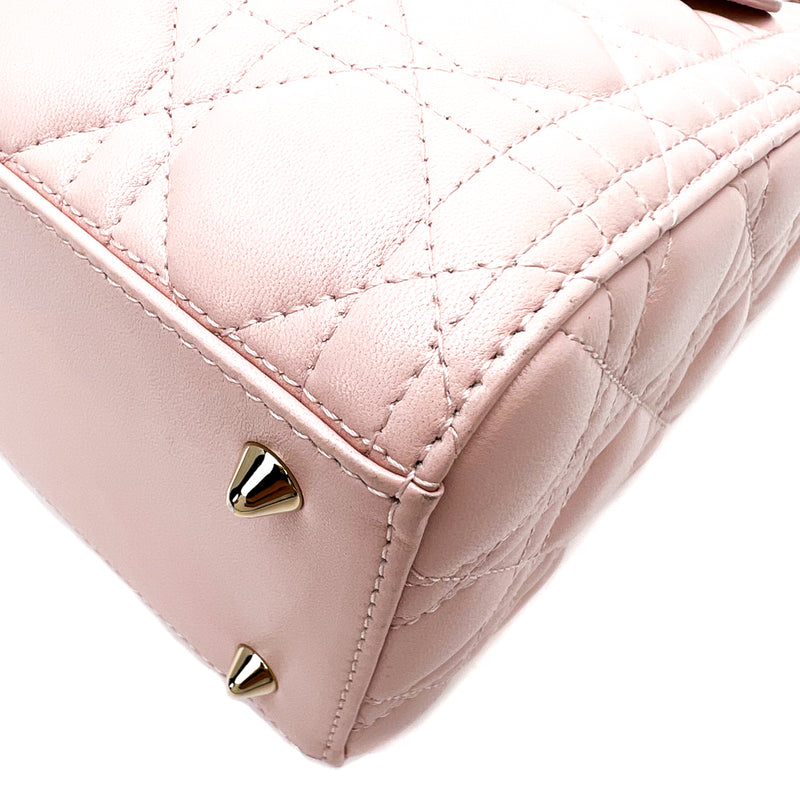 CHRISTIAN DIOR Bag - Cannage Pink Lambskin Lady Dior Bag