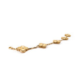 Van Cleef & Arpels 18K Yellow Gold Guilloche Vintage Alhambra 5 Motif Bracelet - Luxybit