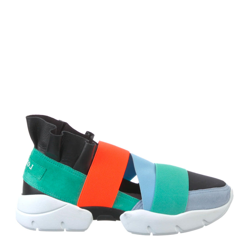 Emilio Pucci London City Up Colourblock Ruffle Sneakers