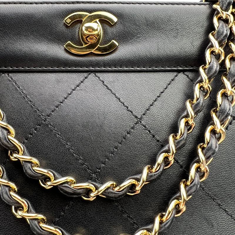 Chanel Caviar Turnlock Top Handle Chain Tote – SFN