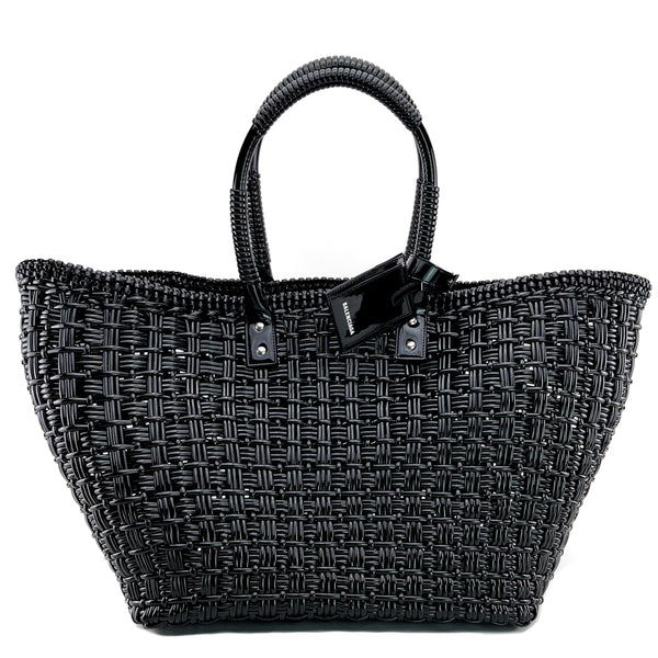 Balenciaga Black XL Giant Bistro Basket Tote Bag Taj Mahal 2021 Runway