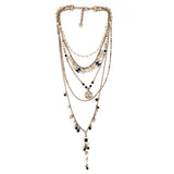 Chanel Pearl Bead Chain CC Confetti Multi Strand Necklace
