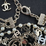 Chanel Pearl Bead Chain CC Confetti Multi Strand Necklace