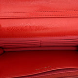 Chanel Red Caviar Quilted Twist Your Buttons Wallet On Chain WOC