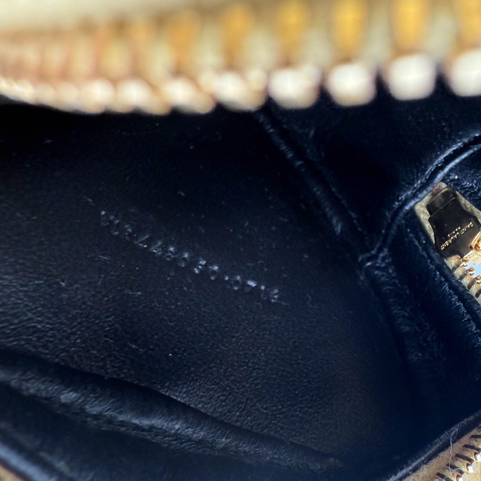 Saint Laurent Gold Chevron Monogram Mini Love Heart Chain Bag