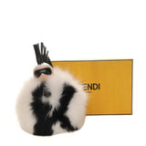 Fendi White Fox Fur Super Karlito  Bag Charm