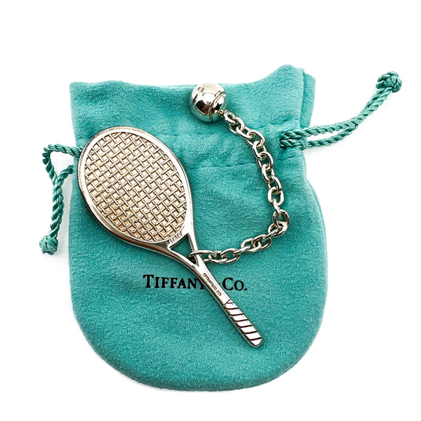 Tiffany & Co Sterling Silver Tennis Racket and Ball Charm