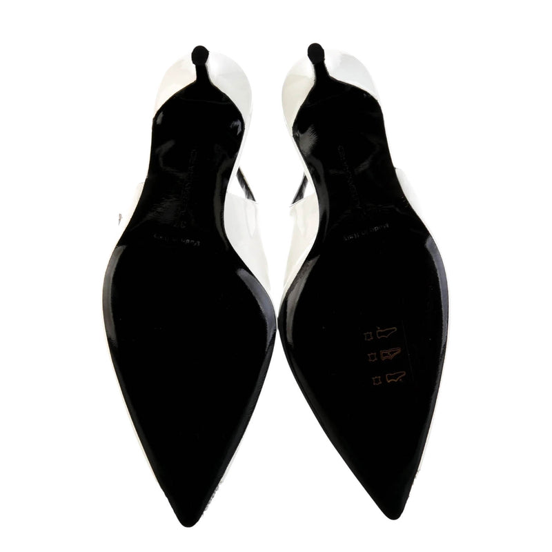 Alessandra Rich White Patent Leather Made in Italy