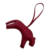 Hermes Lambskin Rooroo Tiger Bag Charm Ruby/Rose Mexico