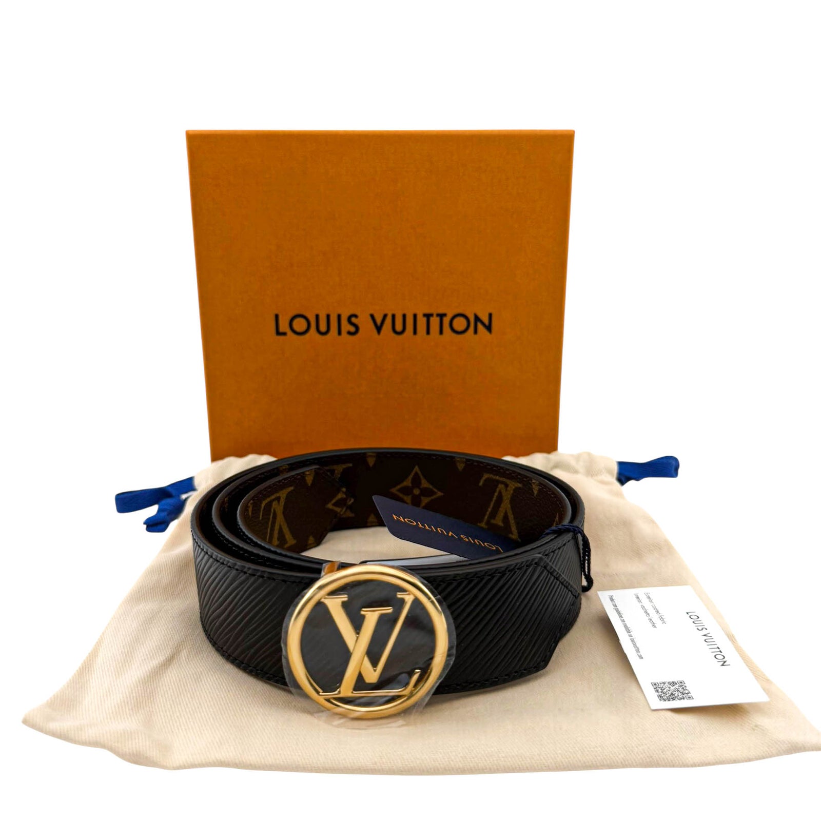 Louis Vuitton Monogram Epi LV Circle Reversible Belt 80 32 display picture 2