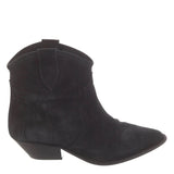Isabel Marant Black Dewina Suede Calfskin Leather Cowboy Boots