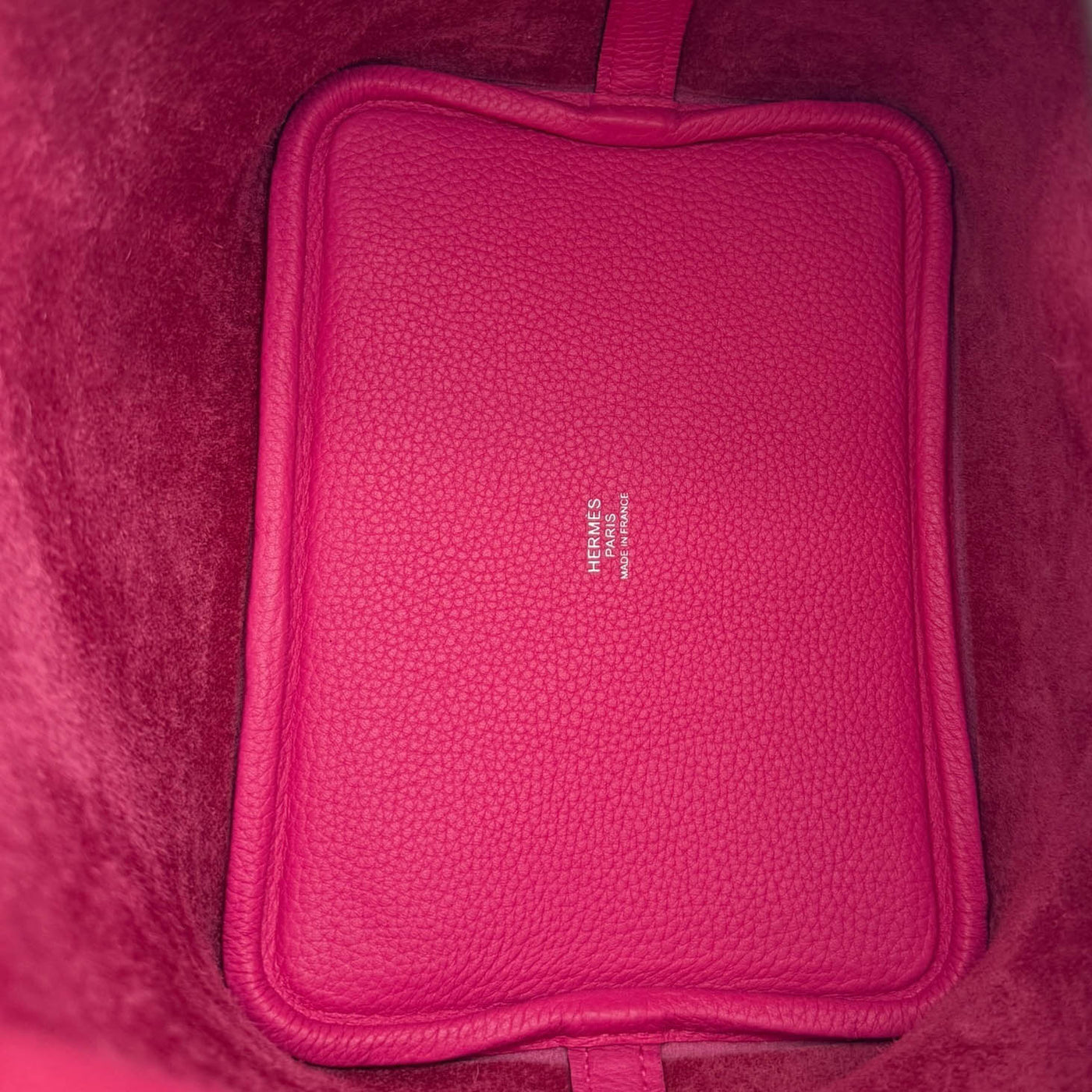Hermes Rose Shocking Clemence Leather Picotin 18