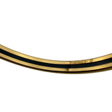 Hermes Beige and Blue Enamel Printed Extra Narrow Zebres De Tanzanie Bangle Bracelet 65