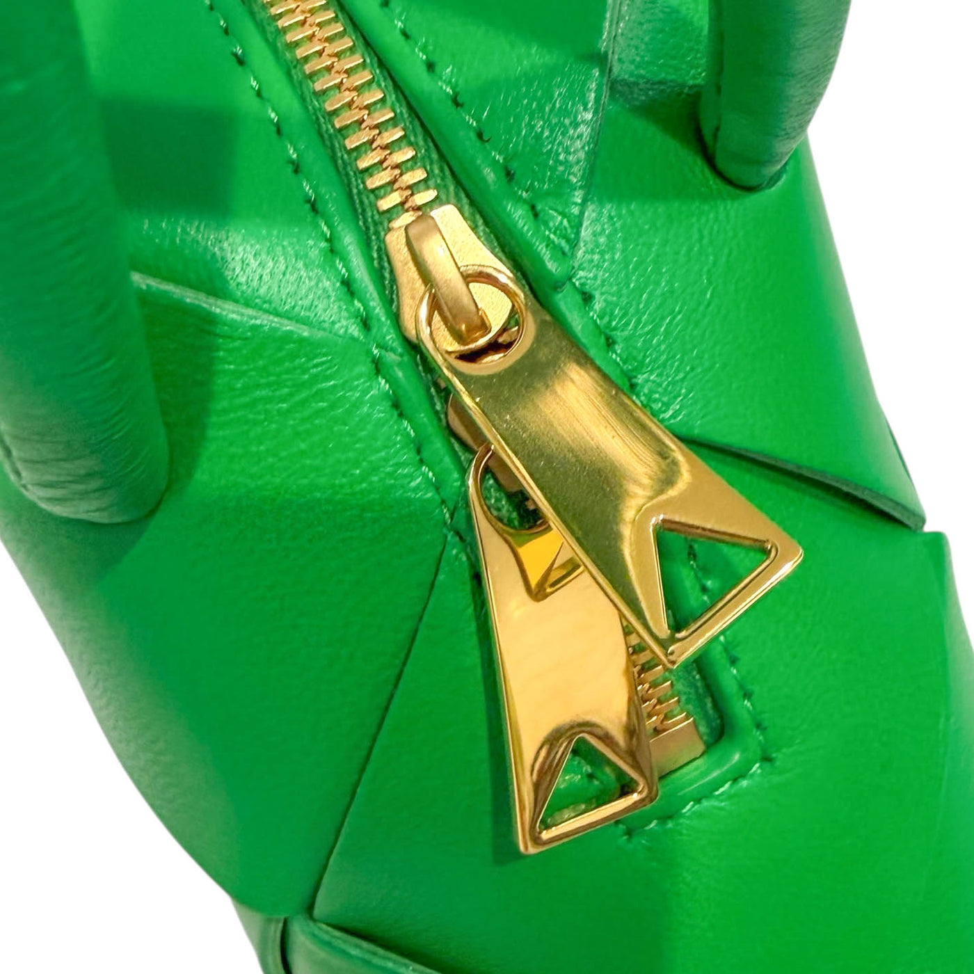 Bottega Veneta Parakeet Green Lambskin Leather Mini Cassette