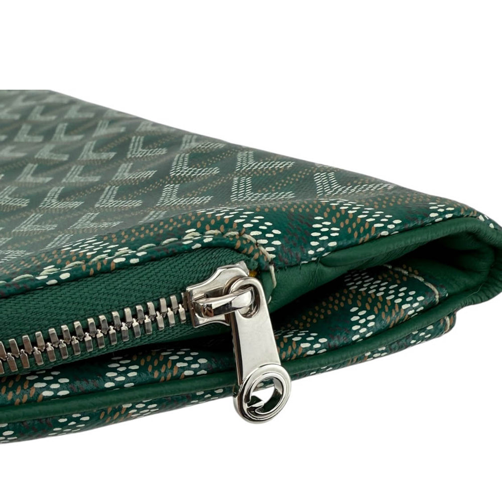 Goyard Green Goyardine Sainte-Marie MM Foldable Clutch Bag