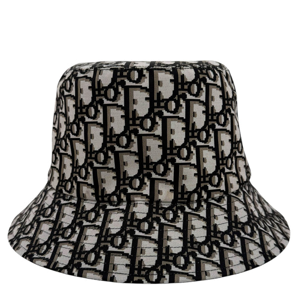 Christian Dior Black Nylon Oblique Reversible Teddy-D Brim Bucket Hat
