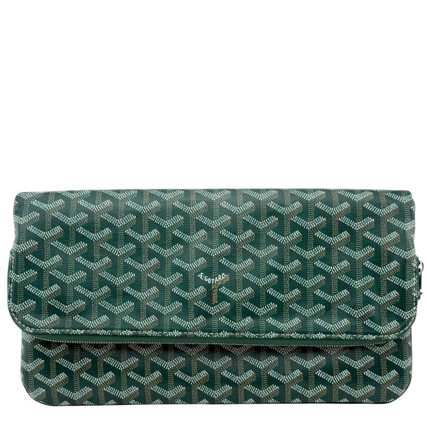 Goyard Green Goyardine Sainte-Marie MM Foldable Clutch Bag