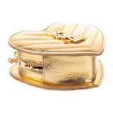 YSL Saint Laurent Gold Mini Heart 