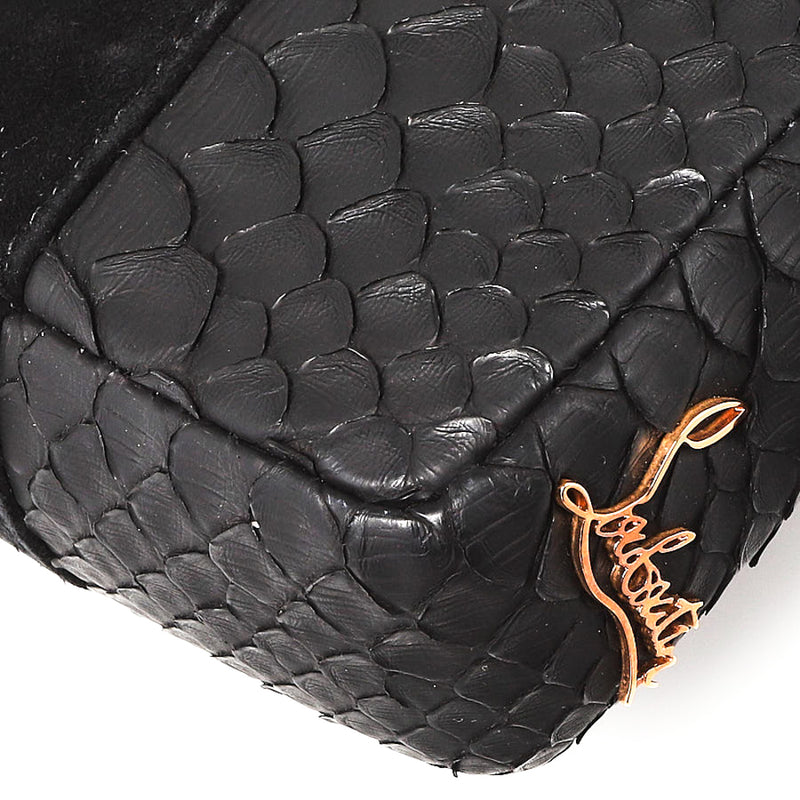 Black Snakeskin Sweet Charity Bag