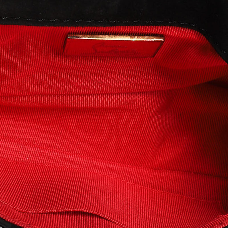 Christian Louboutin Studded Sweet Charity Bag Black Velvet Cloth