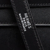 Box Leather Palladium Plated Kelly Sellier 32 Black Bag.