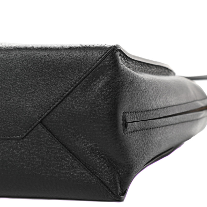 Balenciaga Black Calfskin Leather Papier Za Blackout B4 Perforated Leather Tote