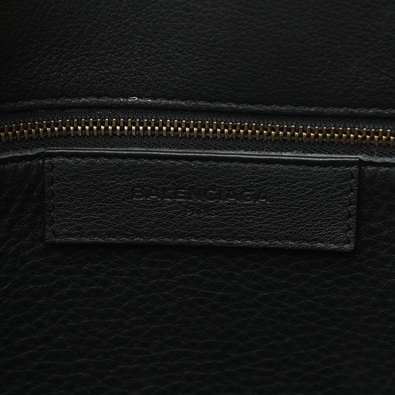 Balenciaga Black Calfskin Leather Papier Za Blackout B4 Perforated Leather Tote