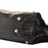 Balenciaga Black Mute City Small Tote Bag Giant 12 Silver Studs