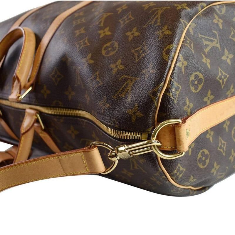 Brown Louis Vuitton Monogram Keepall Bandouliere 55 Travel Bag