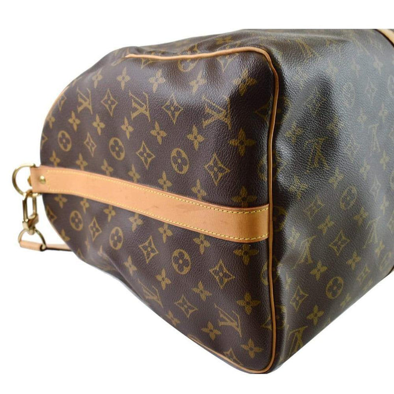 Louis Vuitton Keepall Bandouliere 55 Brown Canvas Travel Bag (Pre-Owne