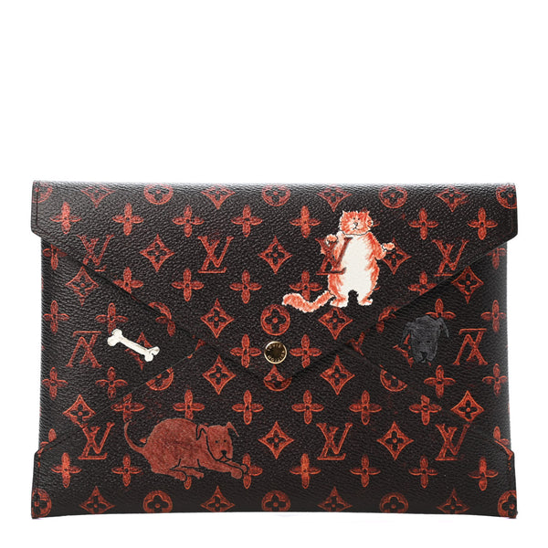 Louis Vuitton Grace Coddington Catogram Kirigami GM Pouch Clutch Bag