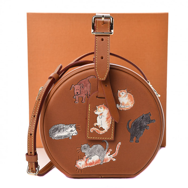 Louis Vuitton Brown Leather Grace Coddington Catogram Petite Boîte Cha