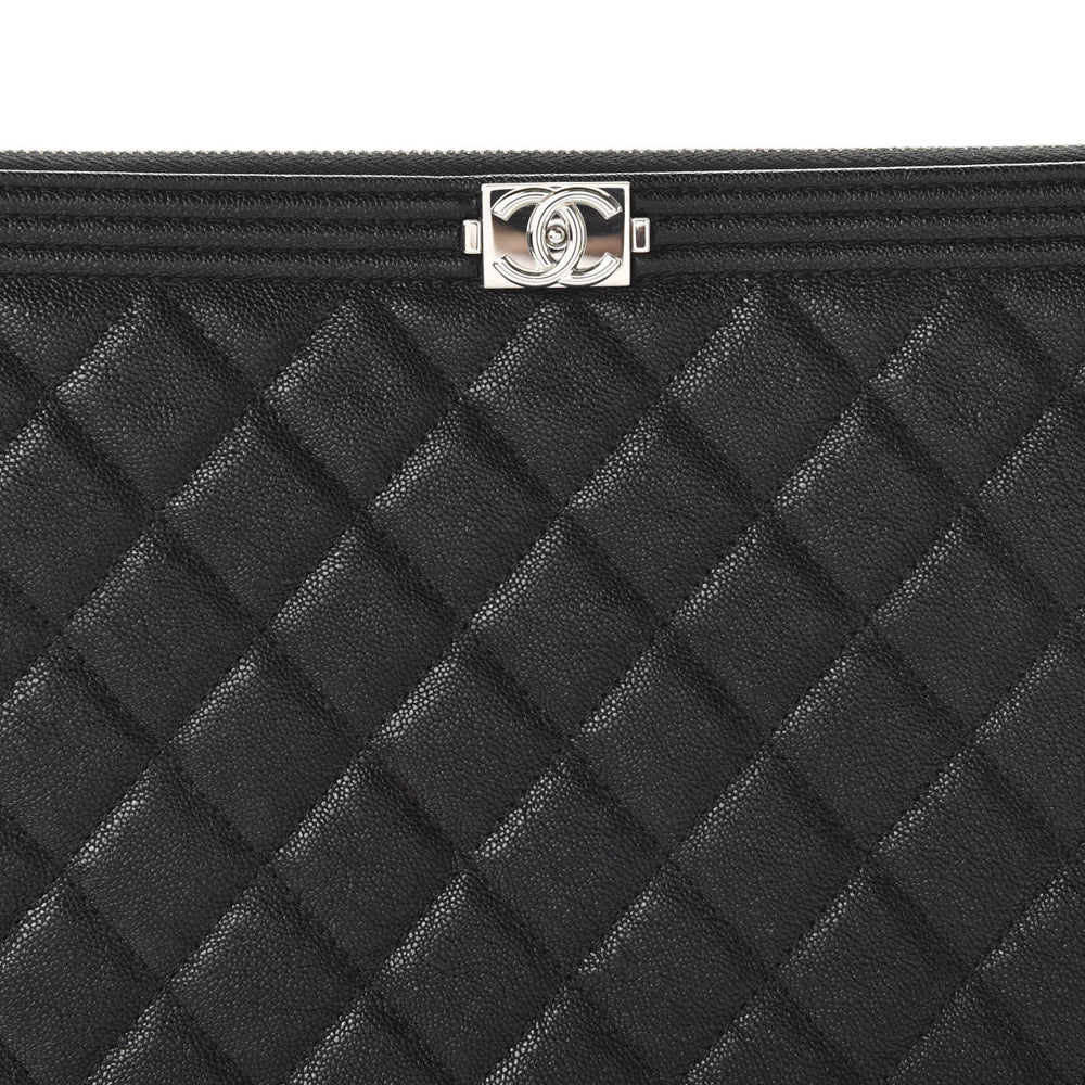 CHANEL Caviar Chain One Shoulder Bag Black Quilted Leather Zipper  ref.204608 - Joli Closet