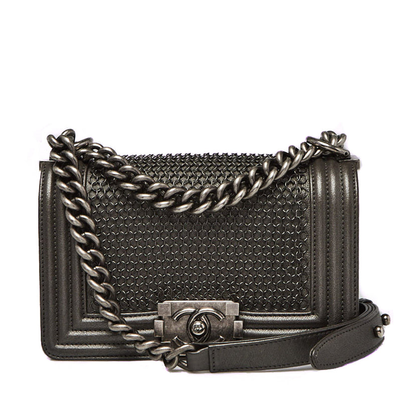 Limited Edition Small Classic Flap Bag in Metallic Silver Colour in Lamè  Fabric with Lambskin lining & silver hardware. Chanel. 2007., Handbags and  Accessories Online, Ecommerce Retail