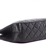 Chanel Black Aged Calfskin Quilted Reissue 2.55 Tote Bag